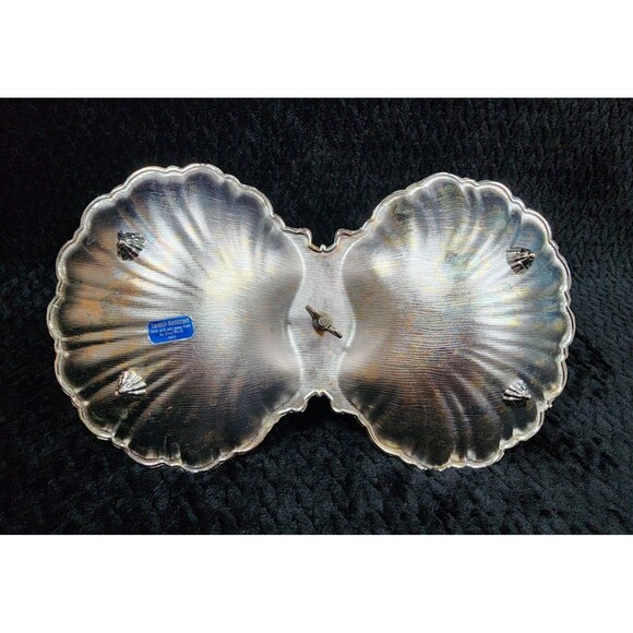 Vintage FB Rogers Silver Double Shell BonBon Dish – Silverplate – Made in Japan - Picture 7 of 11